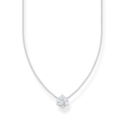 Thomas Sabo Basics Kette mit weissem Zirkonia-Anhänger